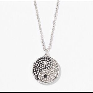 Touchstone crystal yin yang necklace